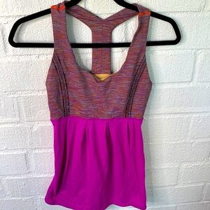 Lululemon Athletica Purple Striped Tank Top size 6